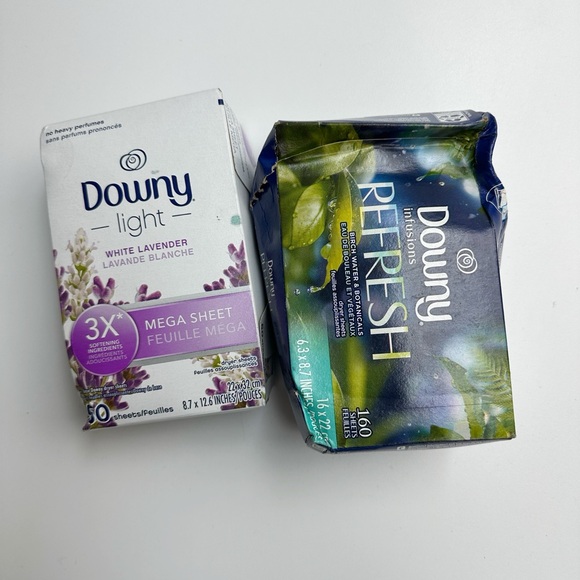Downy Refresh Dryer Sheets Birch Water 160 Sheets & Lavender 50 sheets - Picture 1 of 5